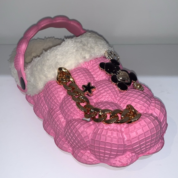 FUCHSIA BUBBLE SLIPPER WITH FUR - Picture 4 of 8